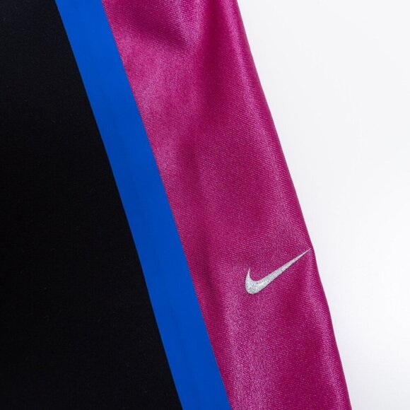 Nike BTQ Layered Tights Black 7/8 High Waisted Dri-Fit Retro 80s Aerobics - Picture 11 of 16